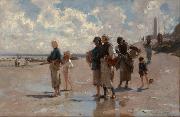 Henry Sargent The Oyster Gatherers of Cancale (mk18) oil on canvas